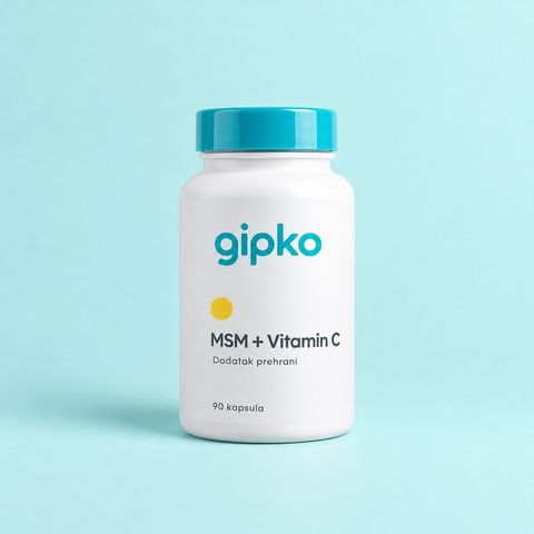 Staklenka Gipko MSM + Vitamin C — 90 kapsula, dodatak prehrani