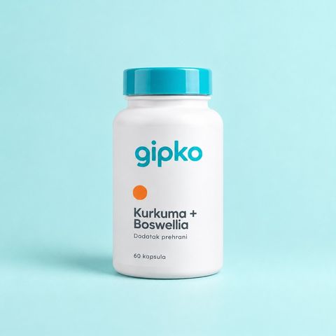 Staklenka Gipko Kurkuma + Boswellia — 60 kapsula, dodatak prehrani