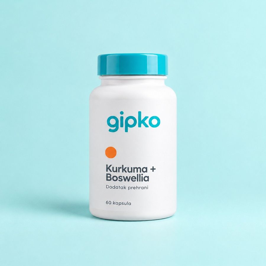 Staklenka Gipko Kurkuma + Boswellia — 60 kapsula, dodatak prehrani
